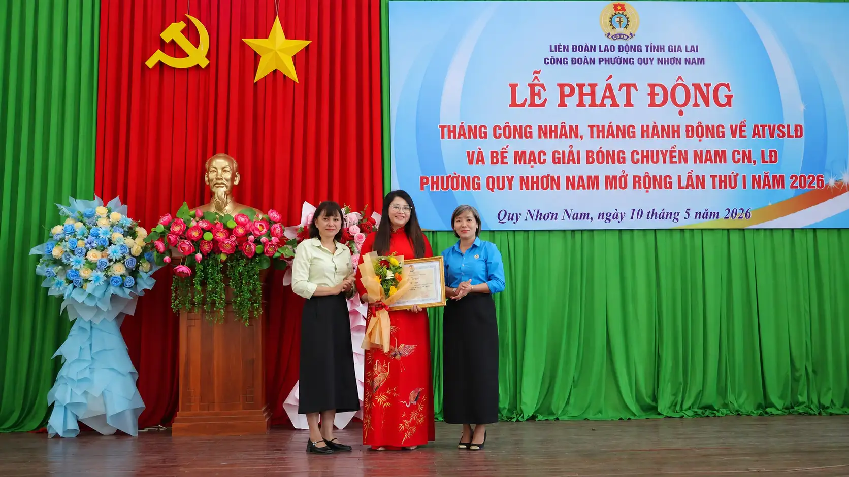 cá nhân thuộc Công đoàn cơ sở PISICO vinh dự được nhận Bằng khen của Liên đoàn Lao động tỉnh Gia Lai