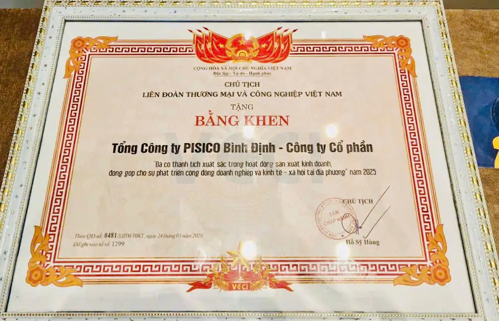 Chủ tịch VCCI tặng Bằng khen cho PISICO