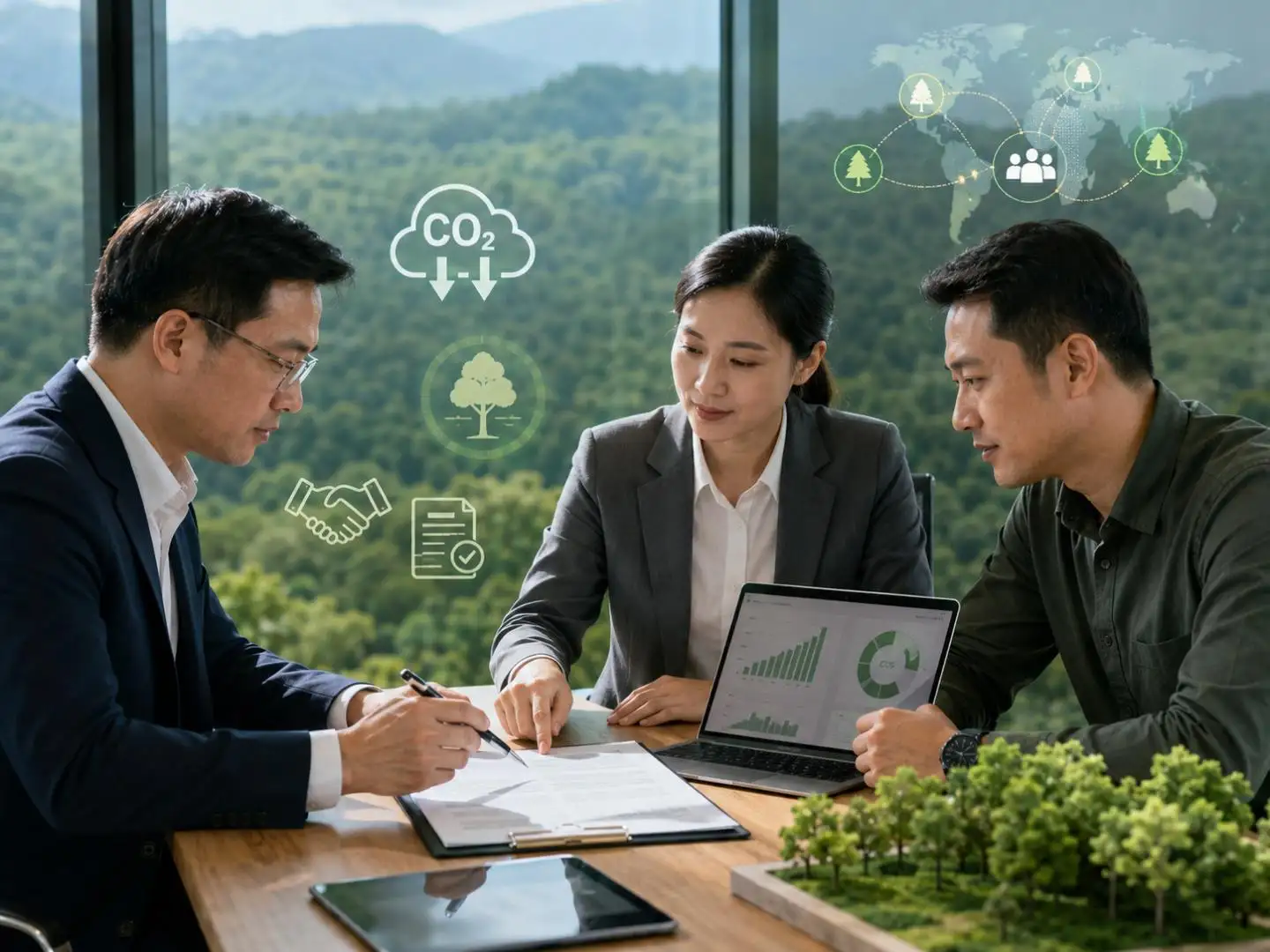 quy định về dịch vụ hấp thụ và lưu giữ tín chỉ carbon của rừng là cơ hội mới của pisico