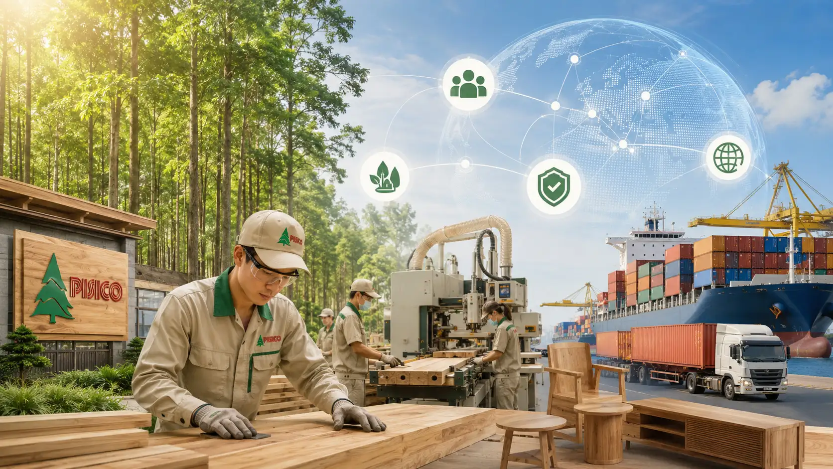 Tổng Công ty PISICO Bình Định – CTCP là một trong những doanh nghiệp có nền tảng phát triển gắn với lâm nghiệp, chế biến lâm sản và hệ sinh thái sản xuất – dịch vụ đa ngành.