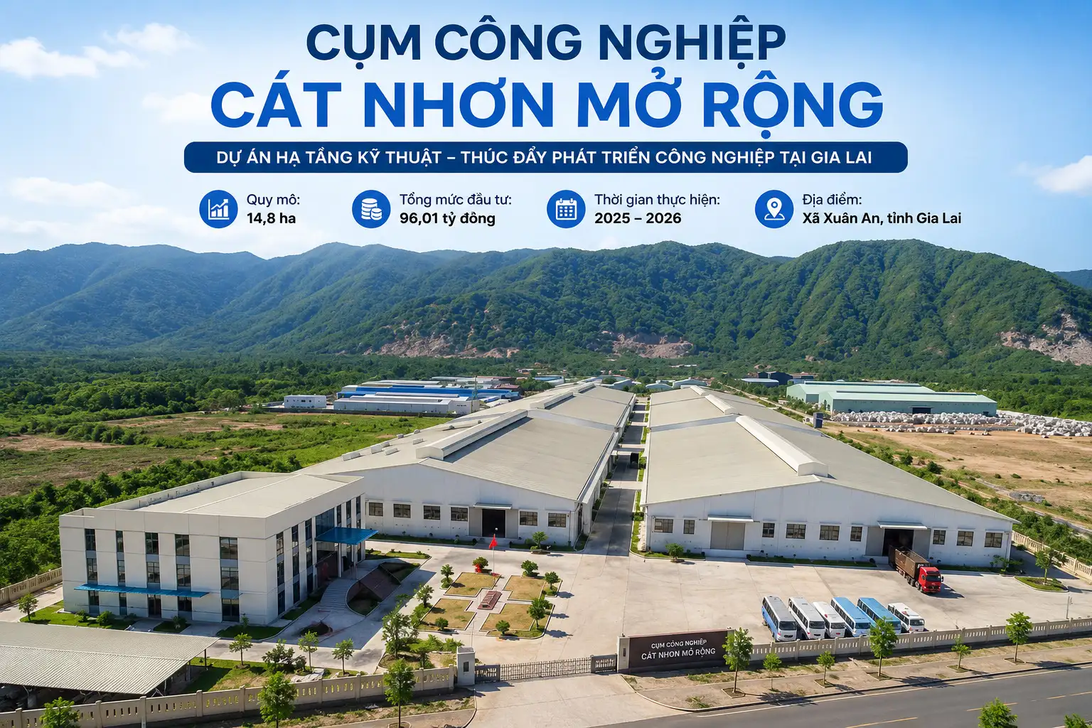 Dự án Cụm công nghiệp Cát Nhơn mở rộng do PISICO làm chủ đầu tư