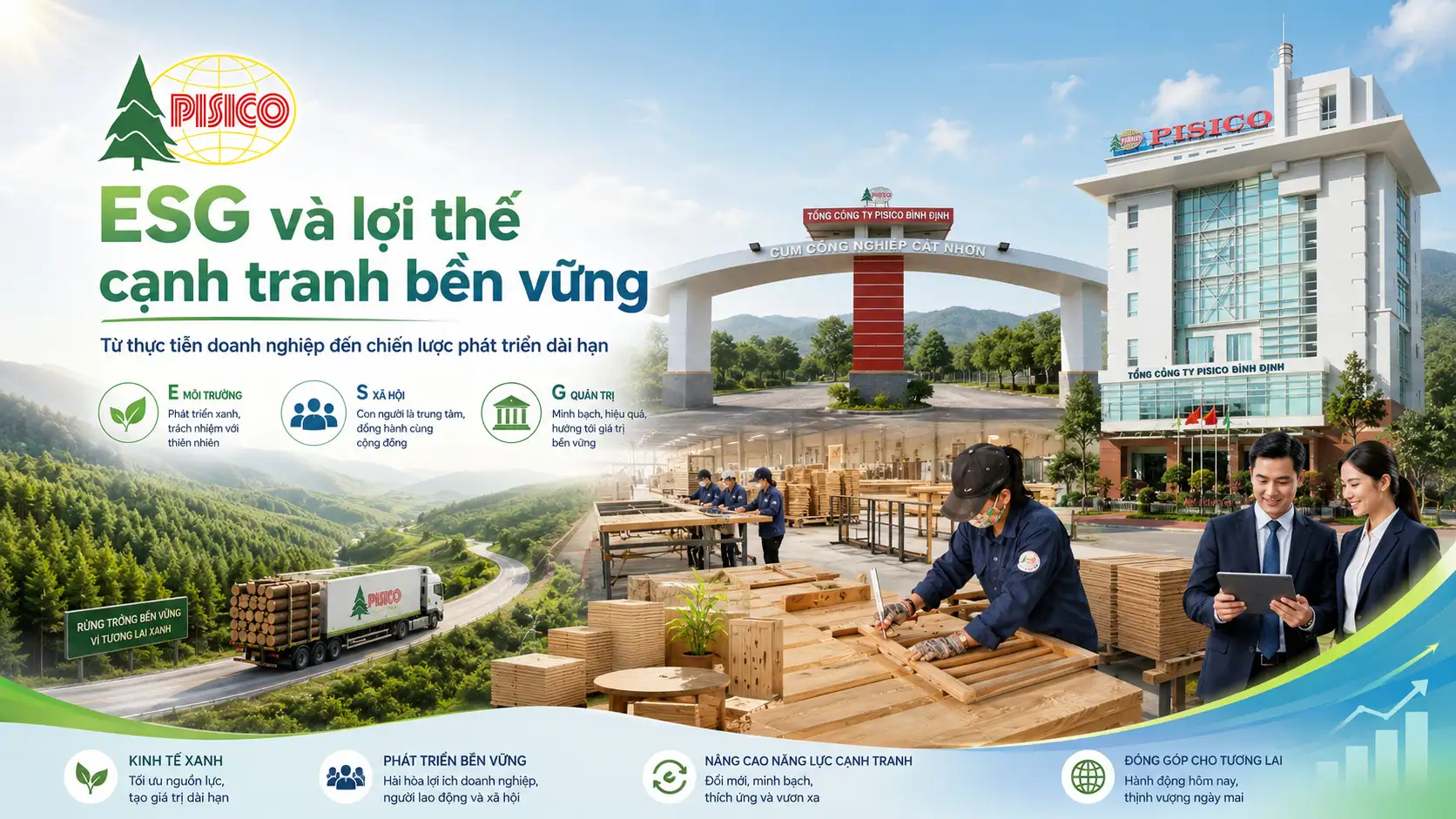 ESG có thể được nhìn nhận như một trục xuyên suốt trong chiến lược phát triển của pisico